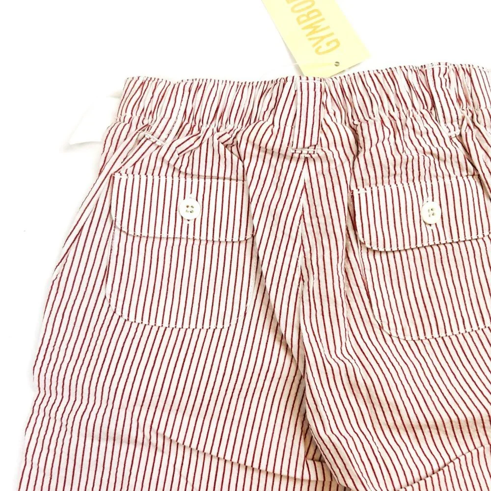 NWT Gymboree Girl Seersucker Stripe Cheery Capri & Cherry Top Size 6-12Months